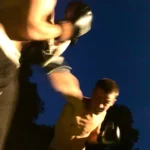 2 teenagers sparring